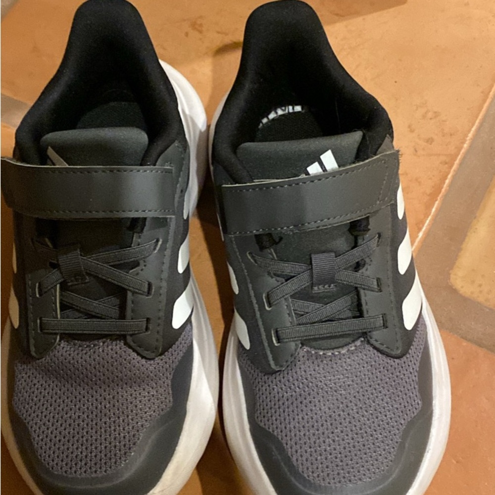 Adidas Kids' Gray and White Sneakers